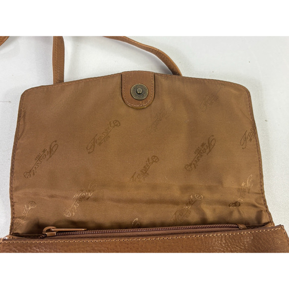 Fossil 75082 Crossbody Messenger Bag Envelope Camel Boho Leather Travel Cargo - Picture 13 of 16